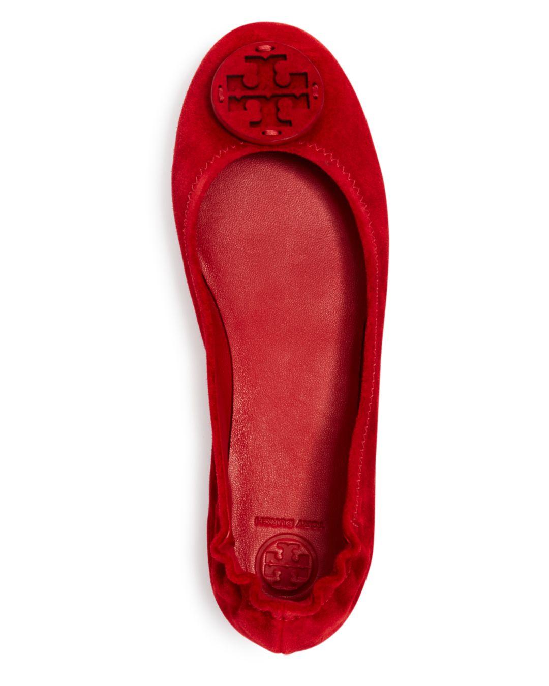 ruby red ballet flats