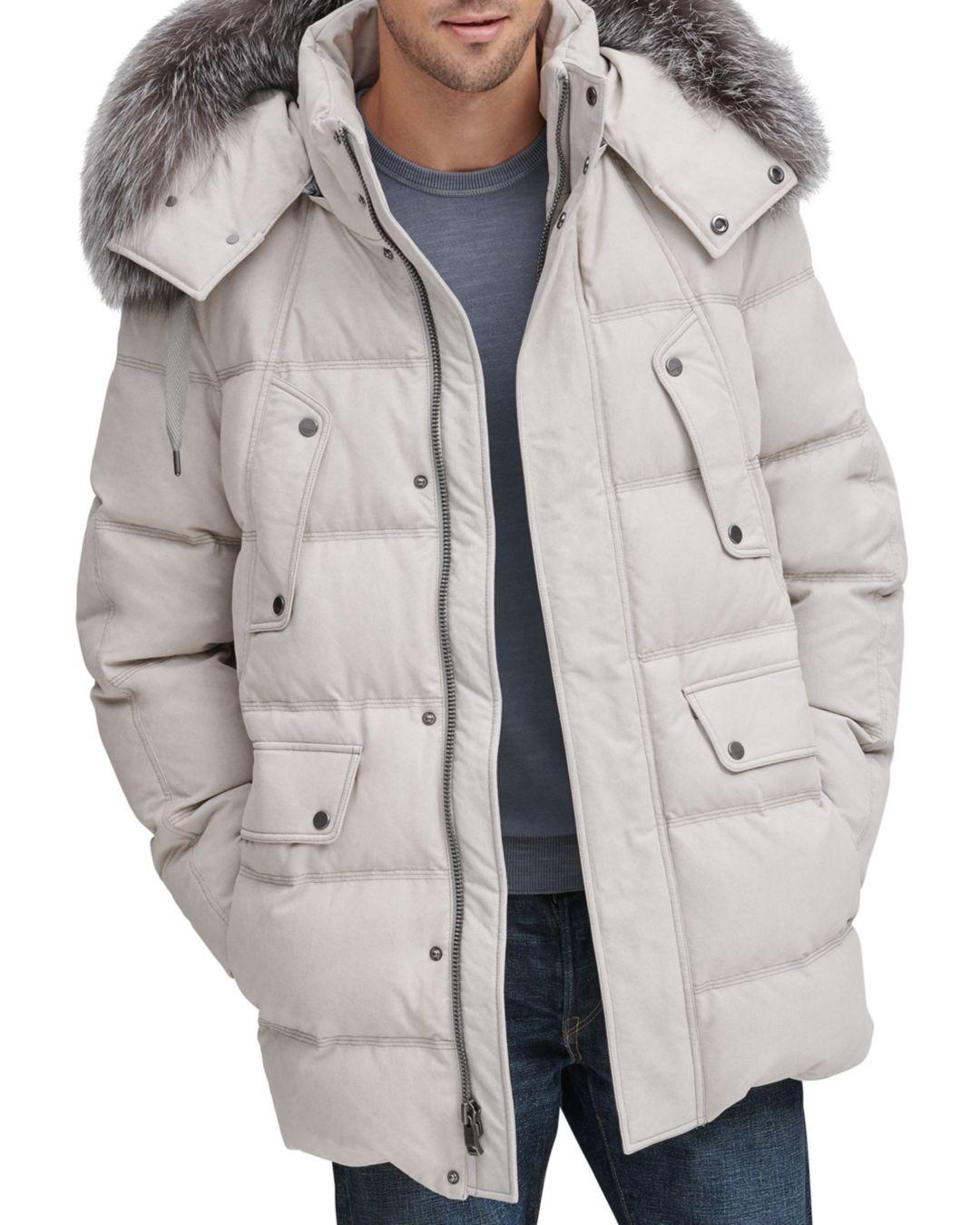 andrew marc genuine fox fur trimmed parka
