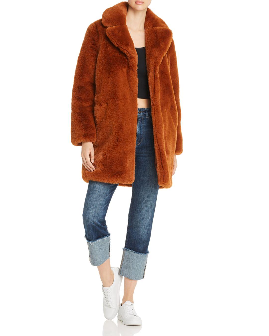 rust fur jacket