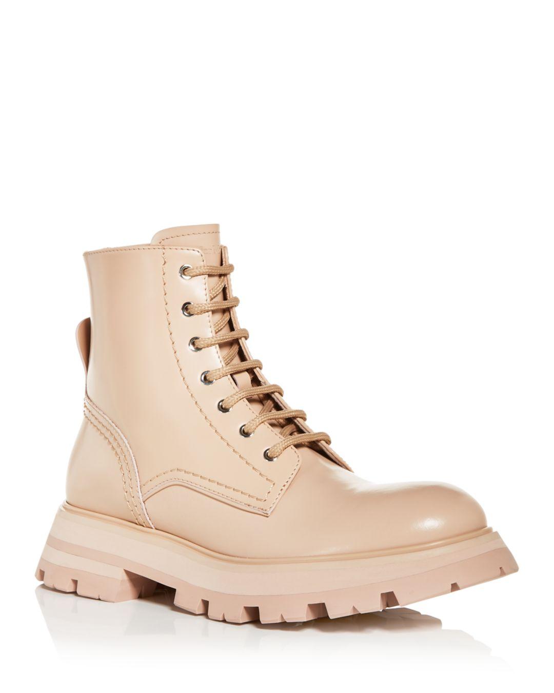 blush combat boots