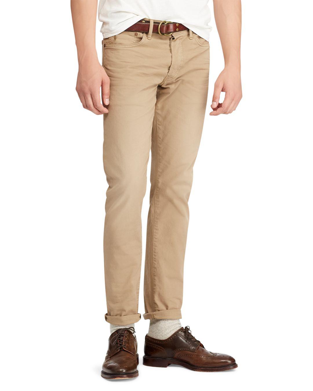 Polo Ralph Lauren Denim Polo Sullivan Slim Fit Stretch Jeans In Khaki in  Natural for Men - Lyst