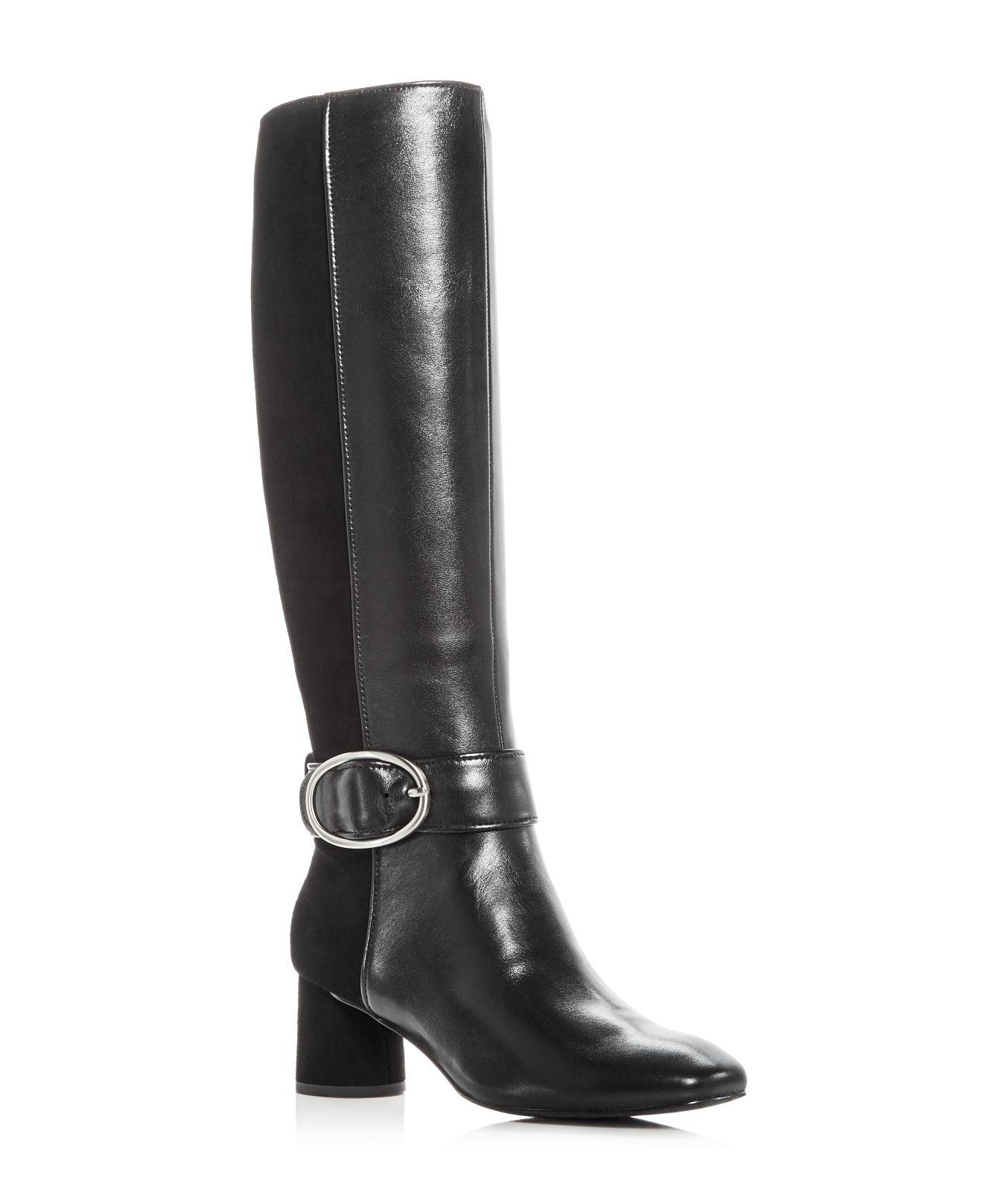 Lyst - Donald J Pliner Women's Caye Leather & Suede High Heel Boots in ...