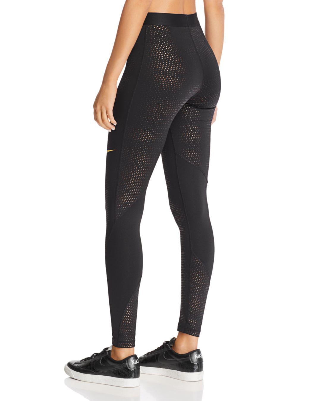 nike leggings metallic
