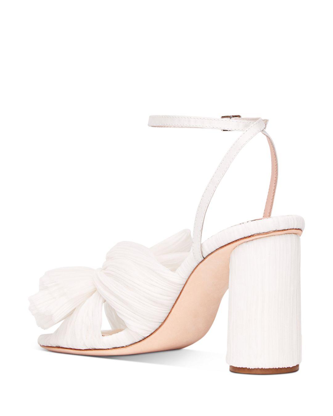 Loeffler Randall Leather Women's Camellia Bow High - Heel Sandals in ...