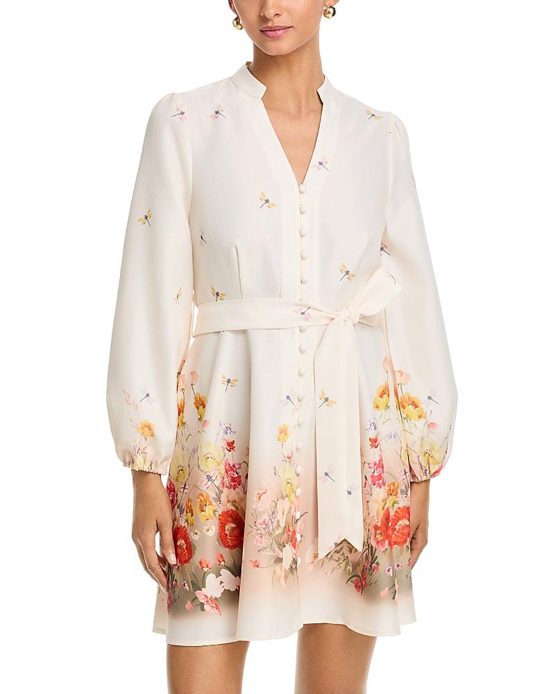 nancy yang floral print shirt dress Nancy Yang Floral Print Button Front Dress