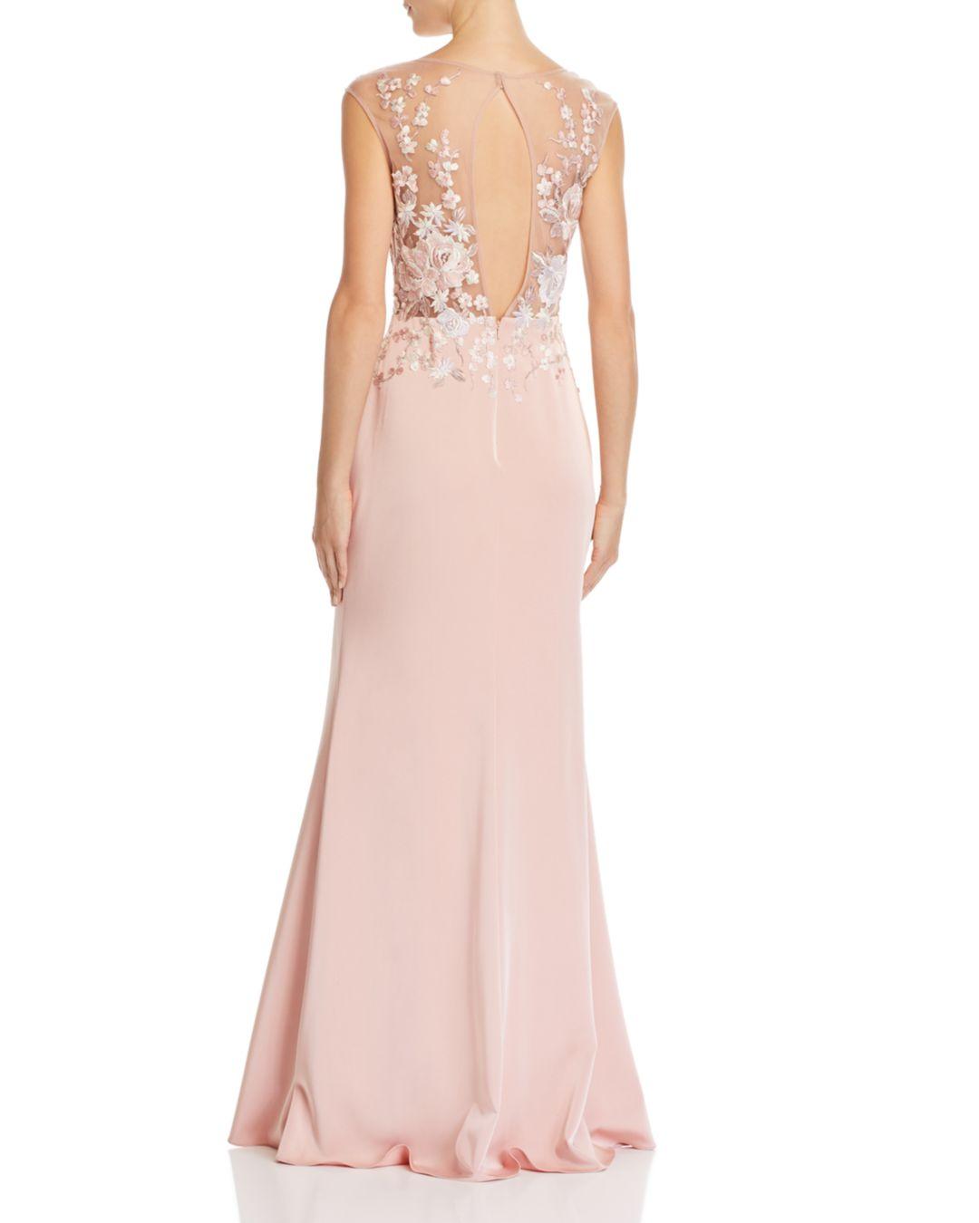 basix floral embroidered gown