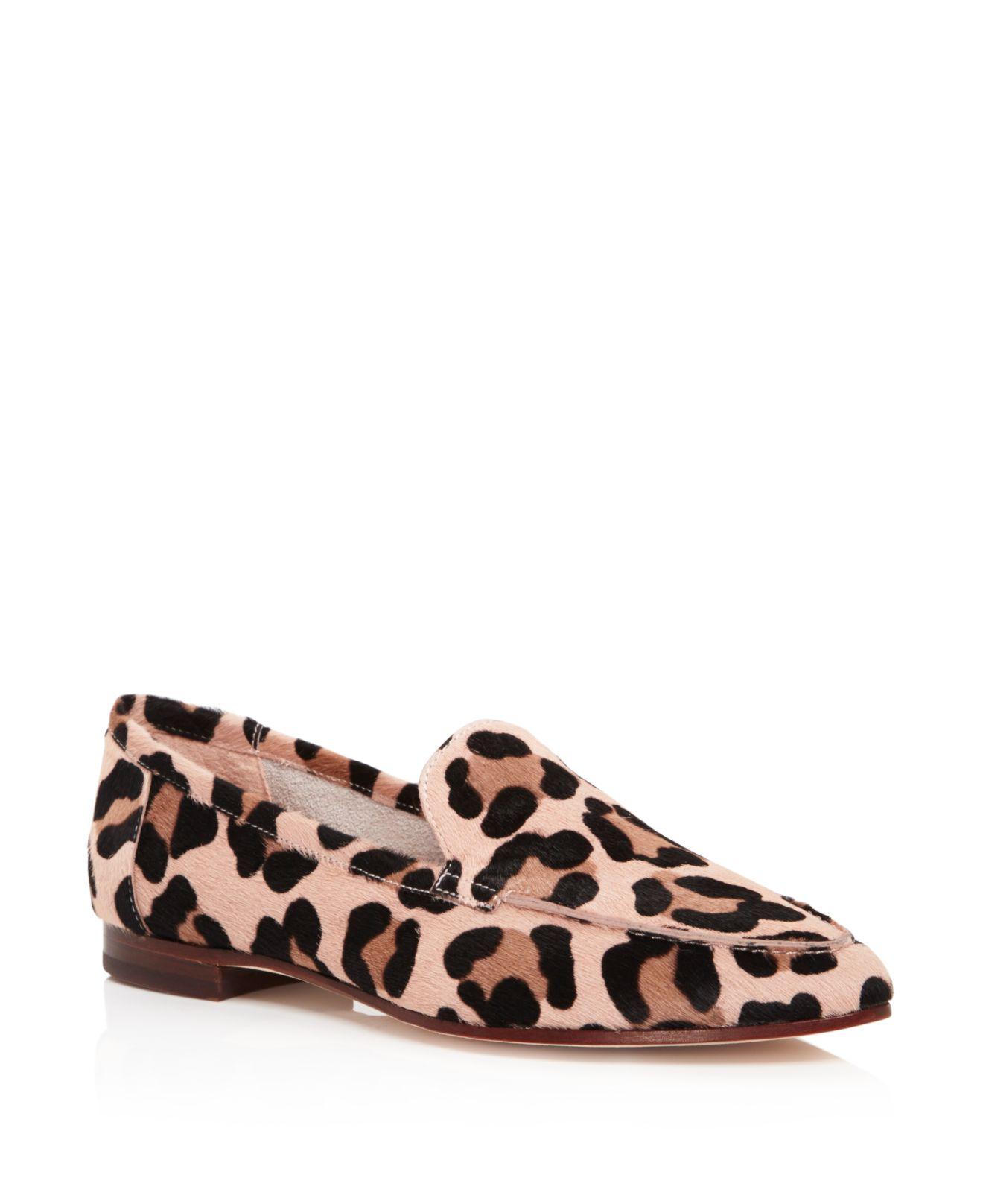 Kate Spade Carima Leopard Print Calf Hair Loafers in Brown | Lyst