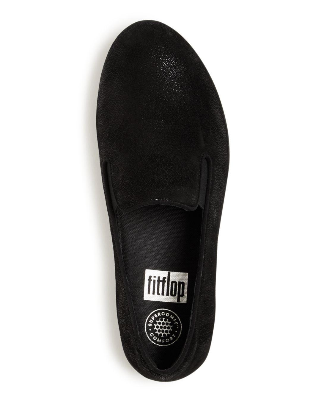Fitflop Leather Women's Superskate Slip - On Sneakers in Black - Lyst
