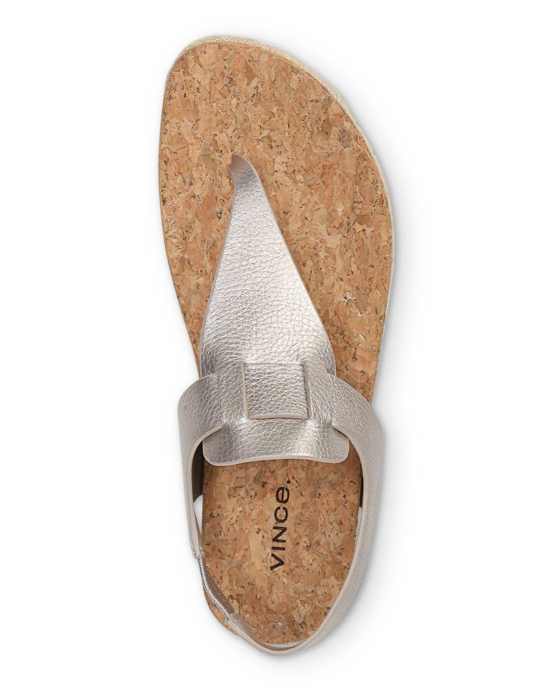 vince flint b leather thong sandals