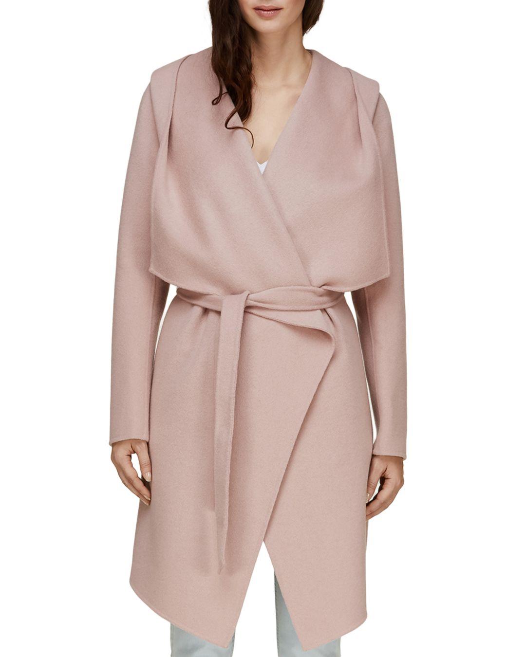 SOIA & KYO Exaggerated Shawl Collar Coat in Rose (Pink) - Lyst
