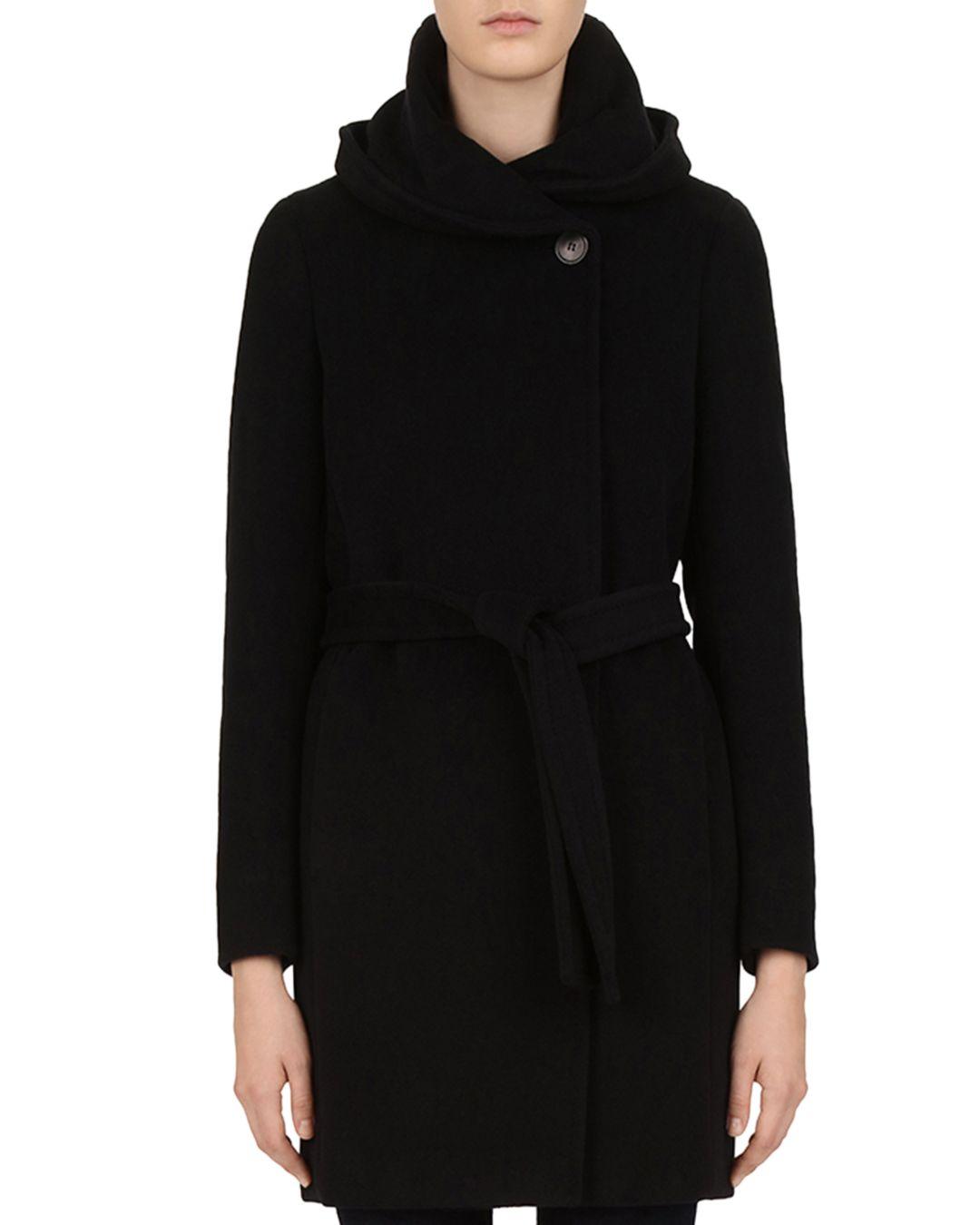 Gerard Darel Mia High - Collar Wool Coat in Black - Lyst