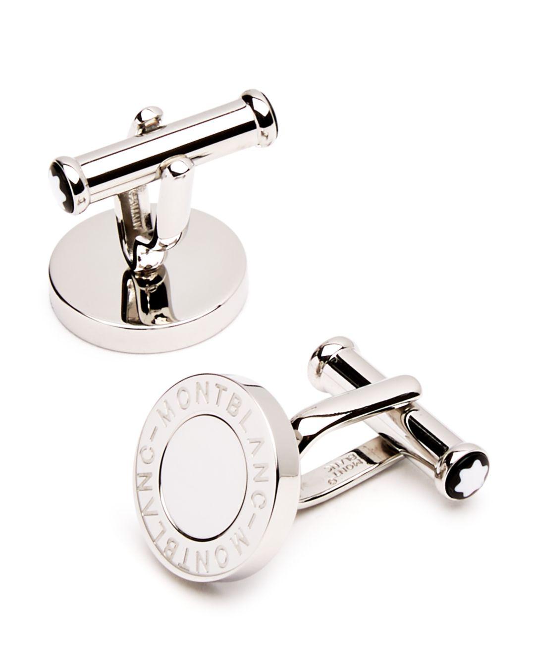 Montblanc Meisterstück Round Cufflinks in White for Men Lyst