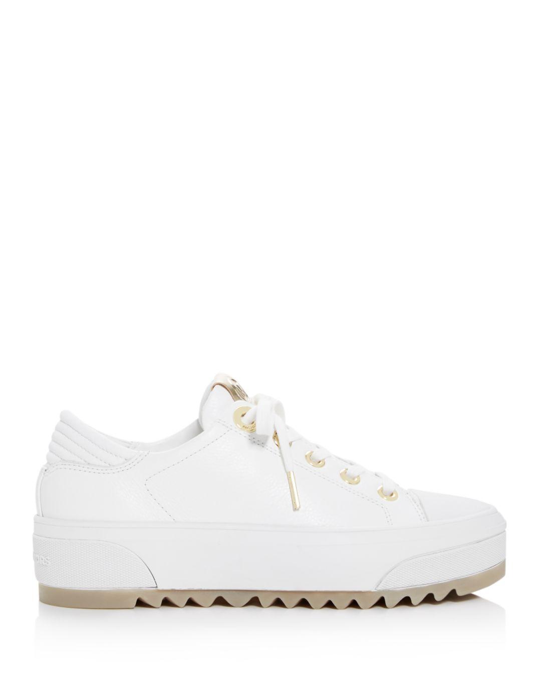 michael kors white platform sneakers