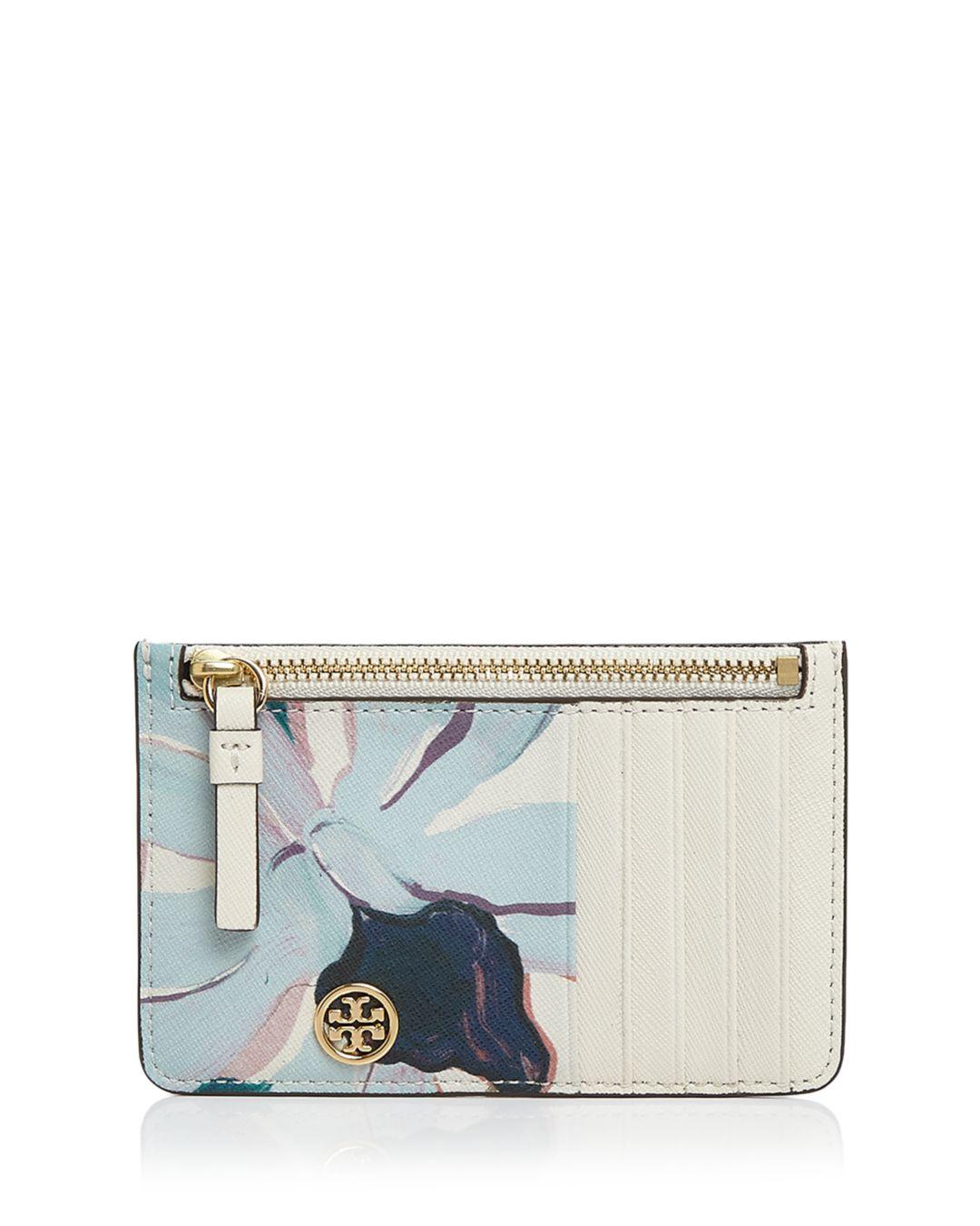 Tory Burch Robinson Printed Leather Slim Card Case | Lyst Tory Burch Robinson Printed Leather Slim Card Case | Lyst