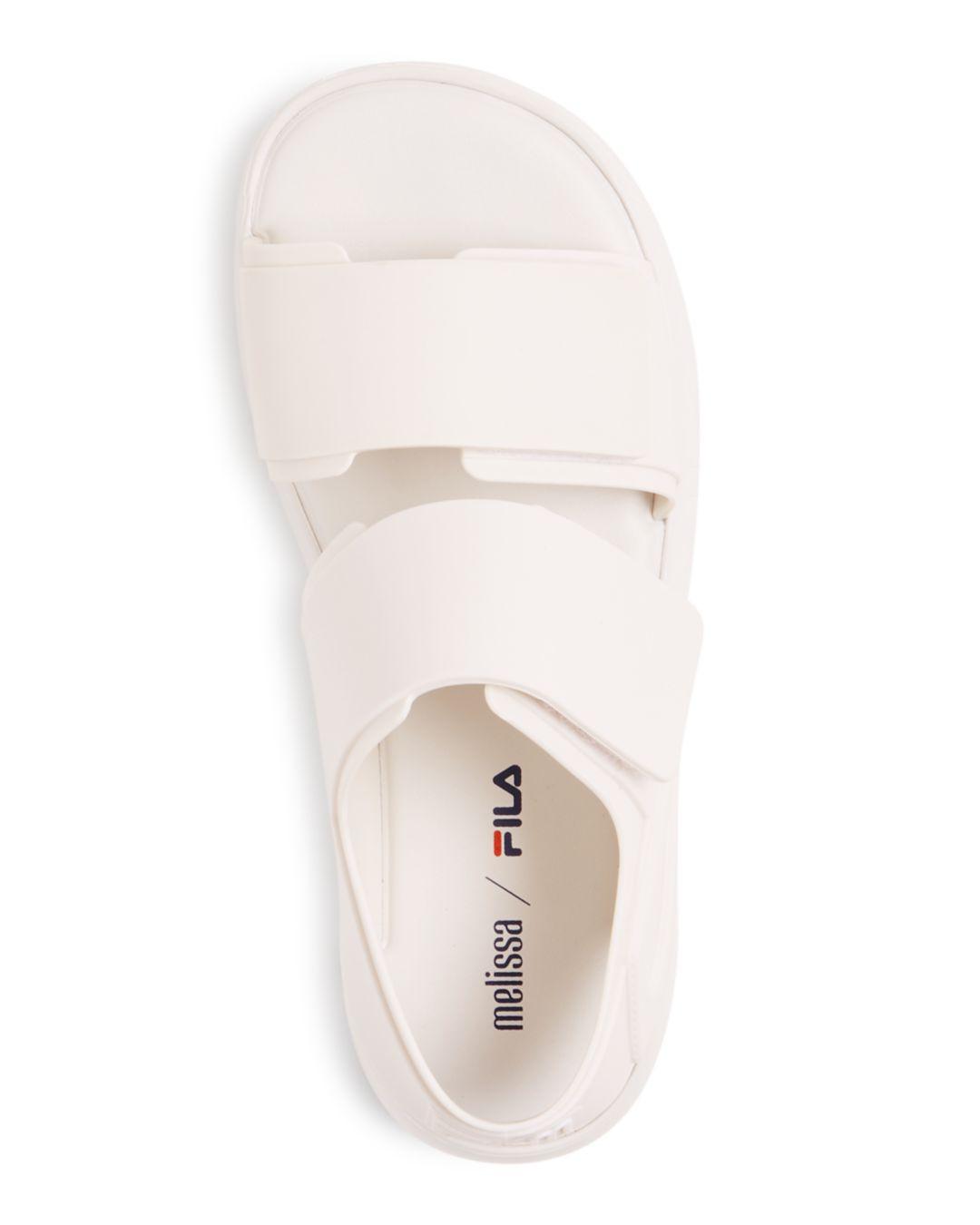 Melissa Rubber X Fila Women's Slingback Platform Sandals in White - Lyst