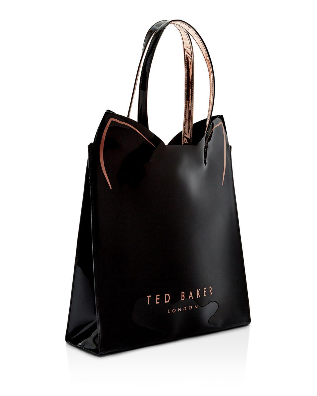 Ted Baker Synthetic Cat Large Icon Bag in Black/Rose Gold (Black) - Lyst