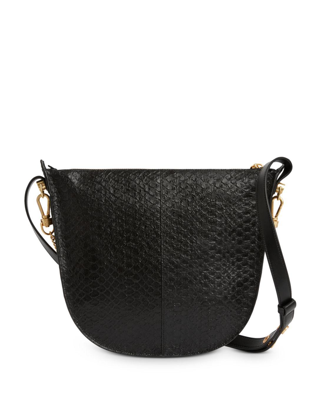 allsaints blake leather shoulder bolsa