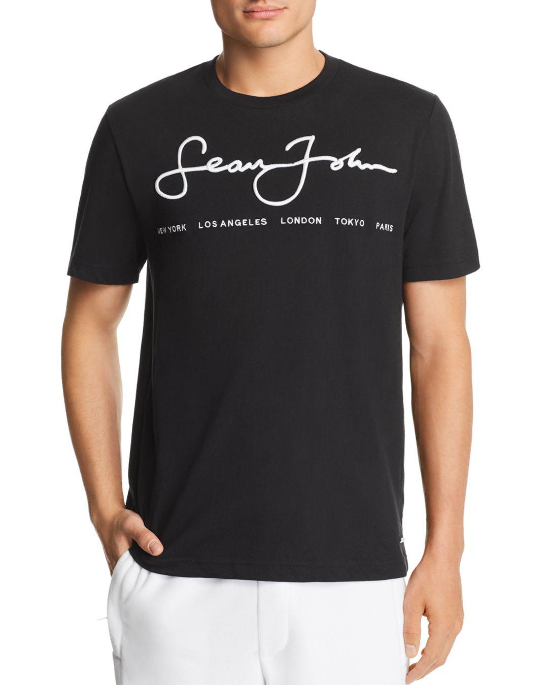 Sean John Unisex-Adult Signature Script Tee T-Shirt Fast shipping and ...