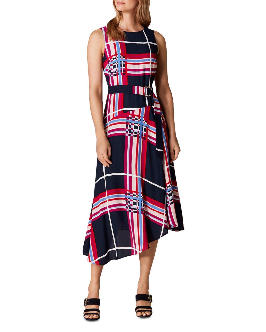 karen millen oversized check maxi dress