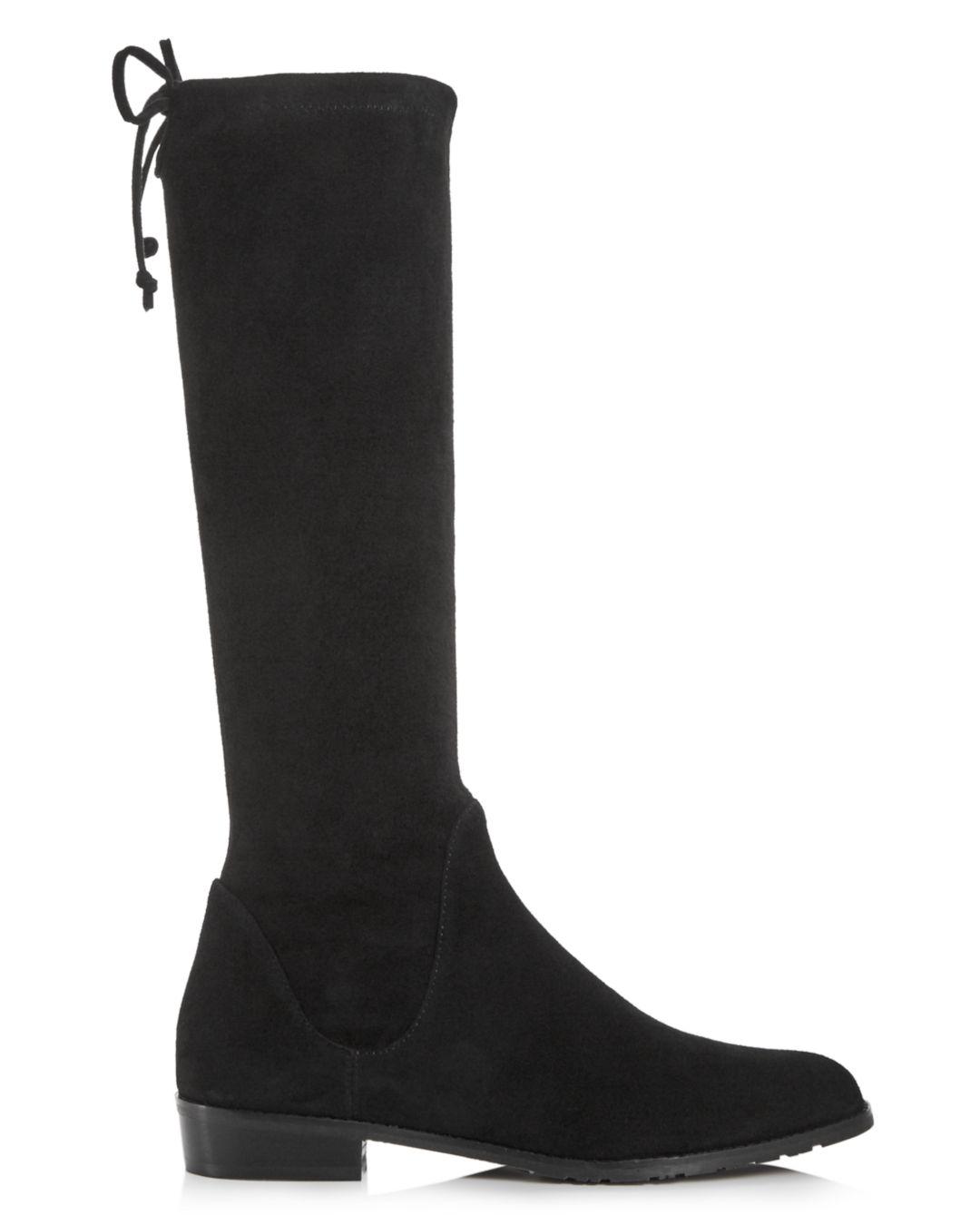 Stuart Weitzman Suede Women's Lilene Tall Boots in Black Suede (Black ...