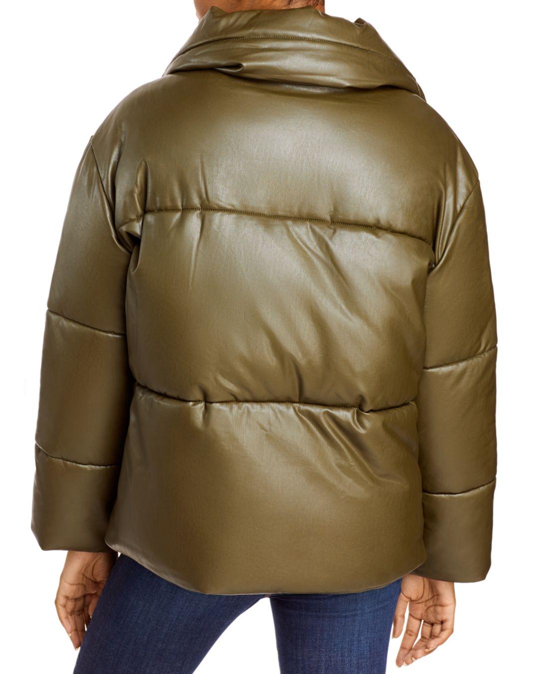 bagatelle leather puffer