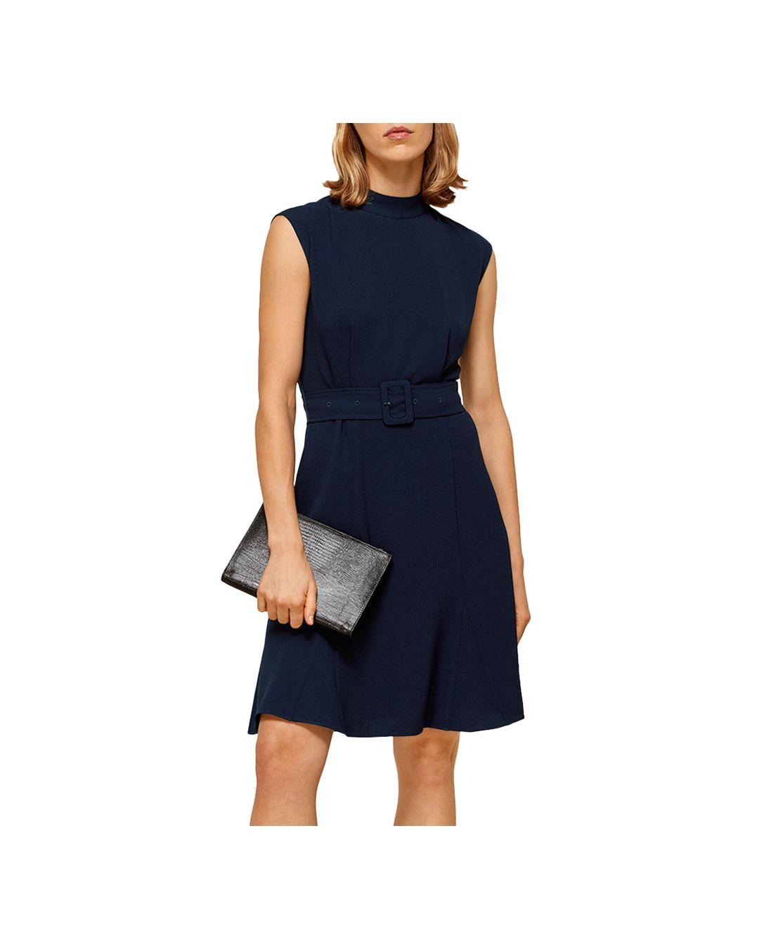 navy blue whistles dress