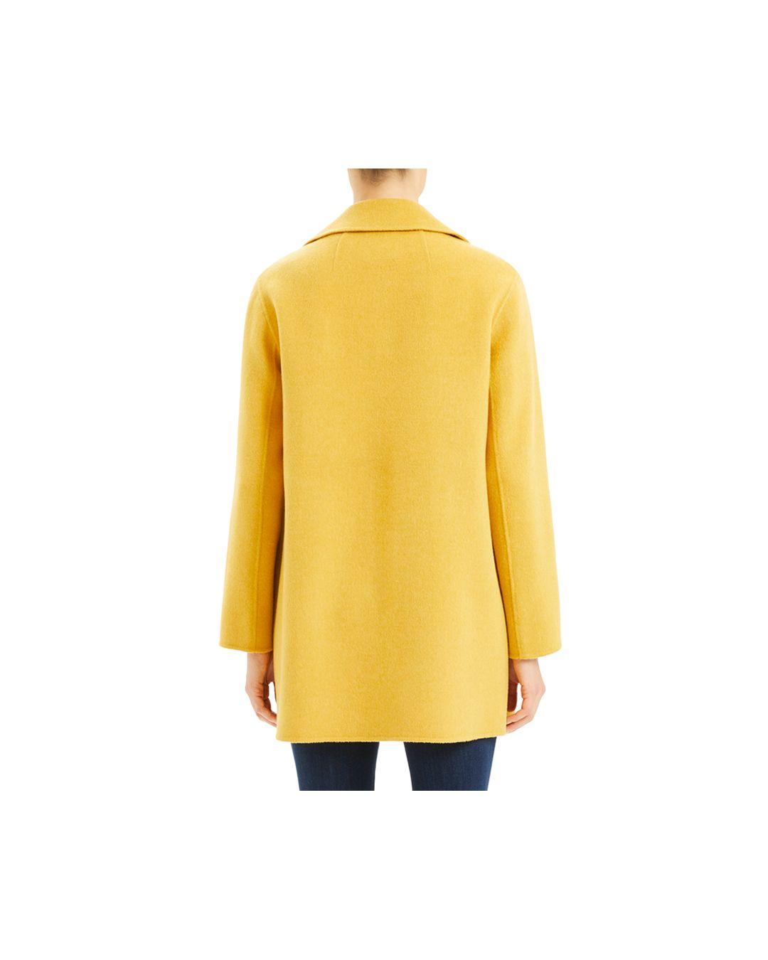 theory yellow coat