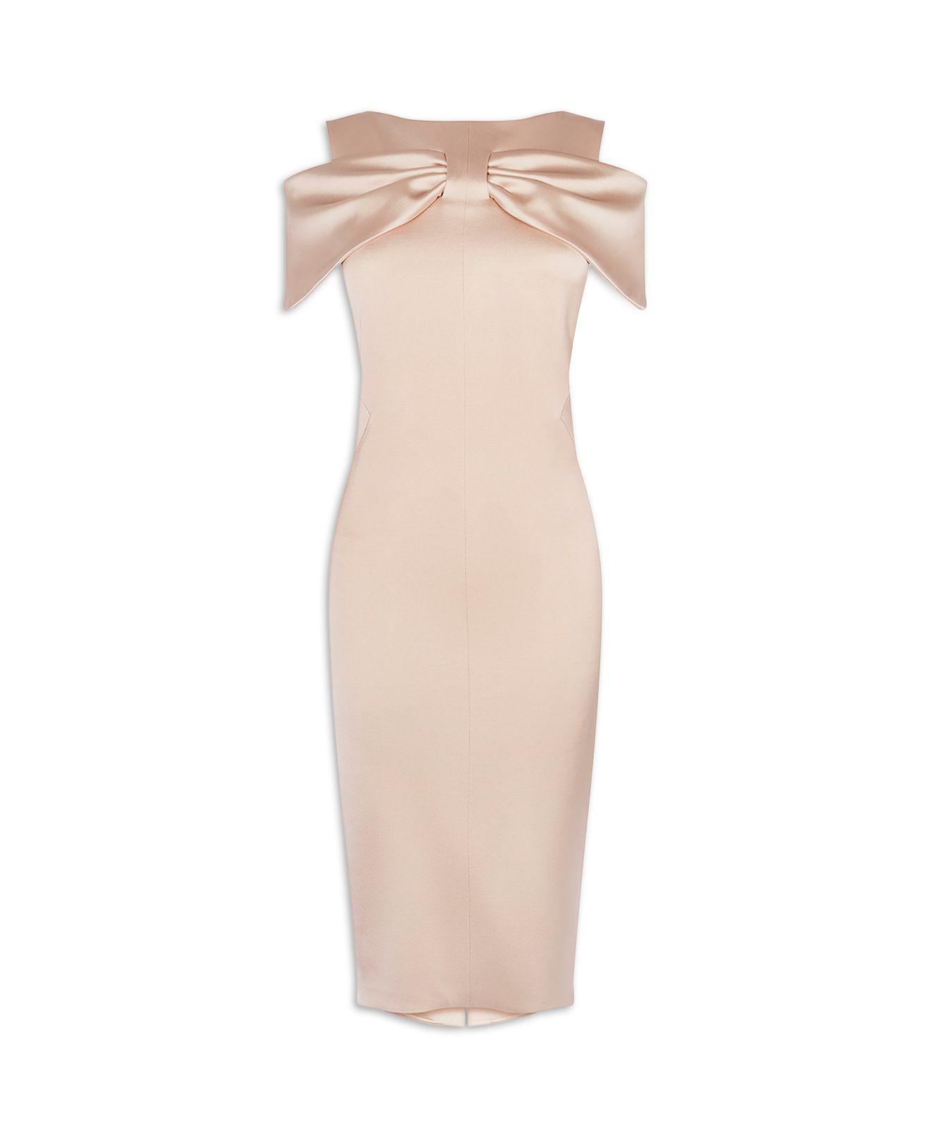 karen millen champagne satin dress