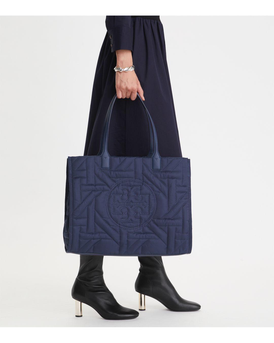 Tory Burch Ella Large Basketweave Tote in Blue | Lyst Tory Burch Ella Large Basketweave Tote in Blue | Lyst