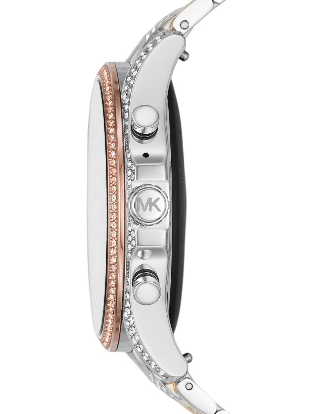 Michael Kors Gen Bradshaw Pavé Tri-tone Smartwatch Lyst