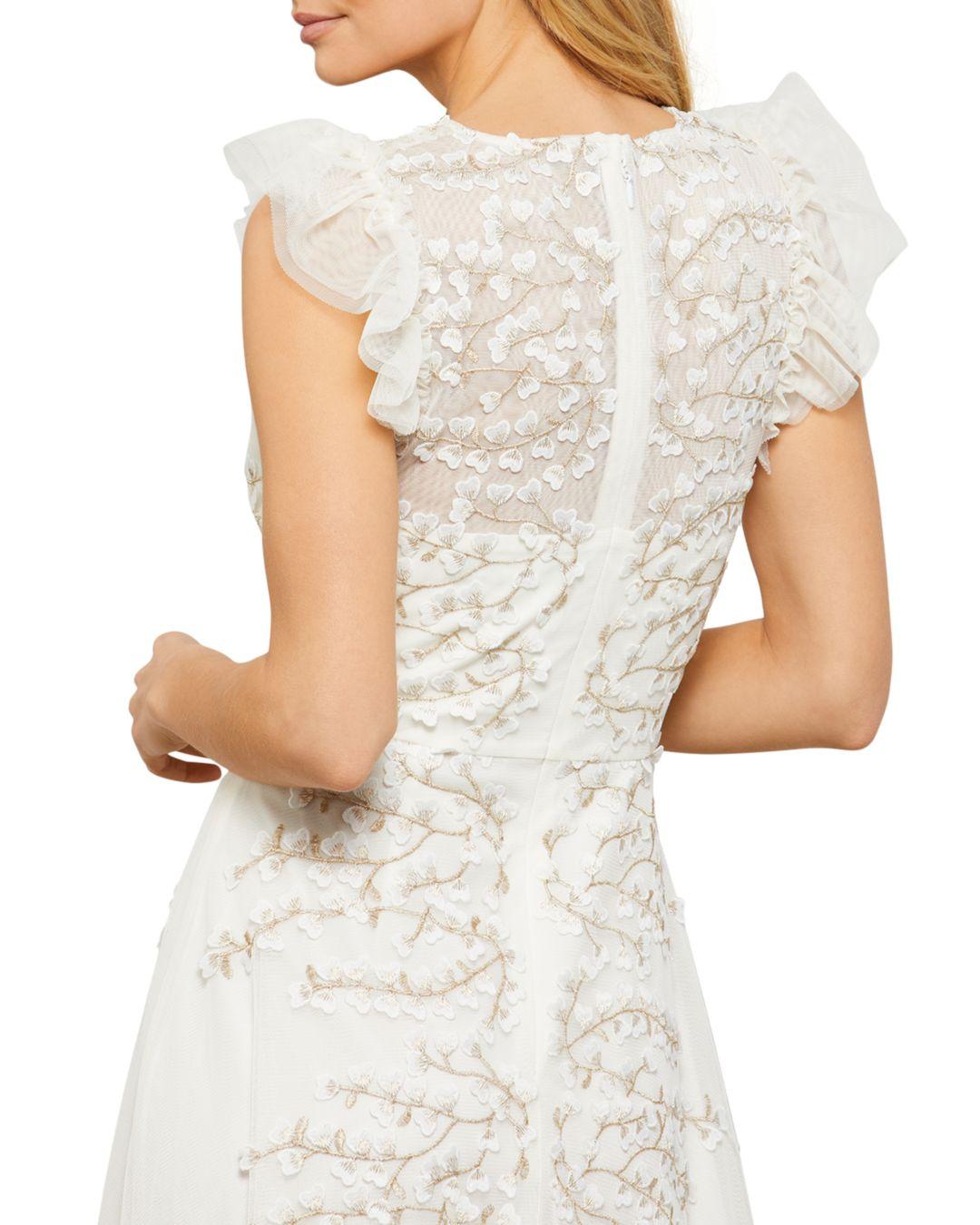 bcbg white gown