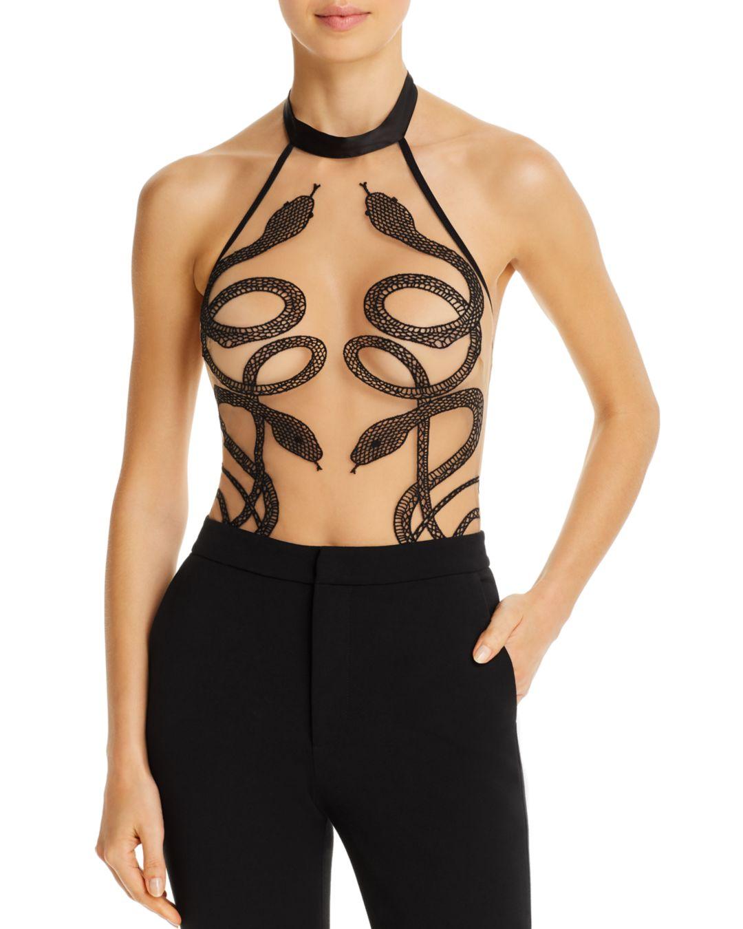 Thistle & Spire Medusa Snake Bodysuit in Black | Lyst