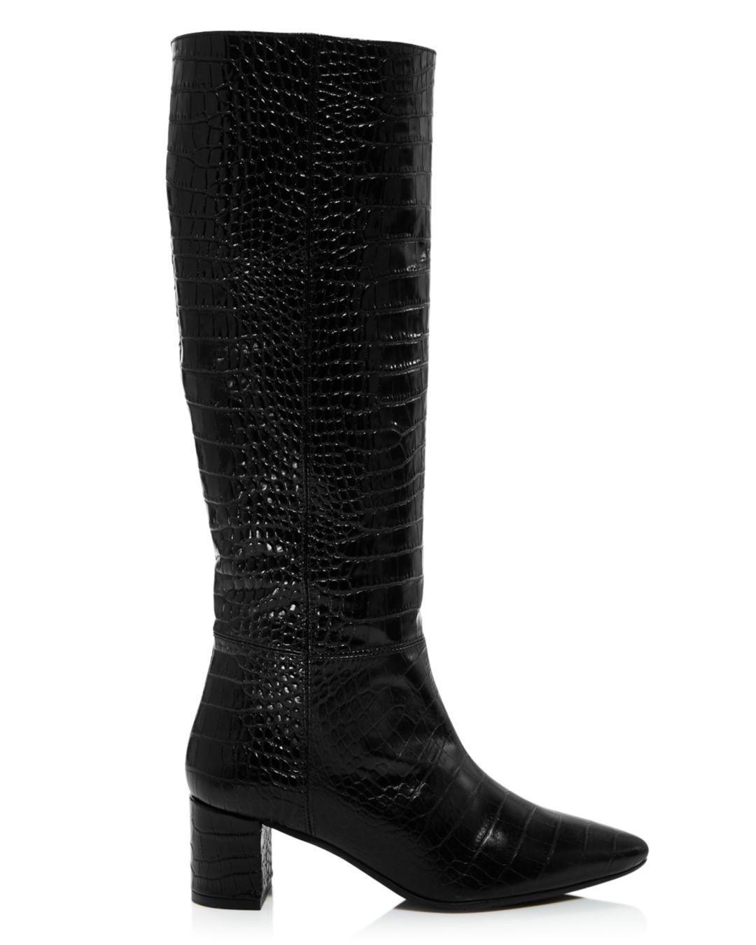 pamela snake embossed leather tall boot