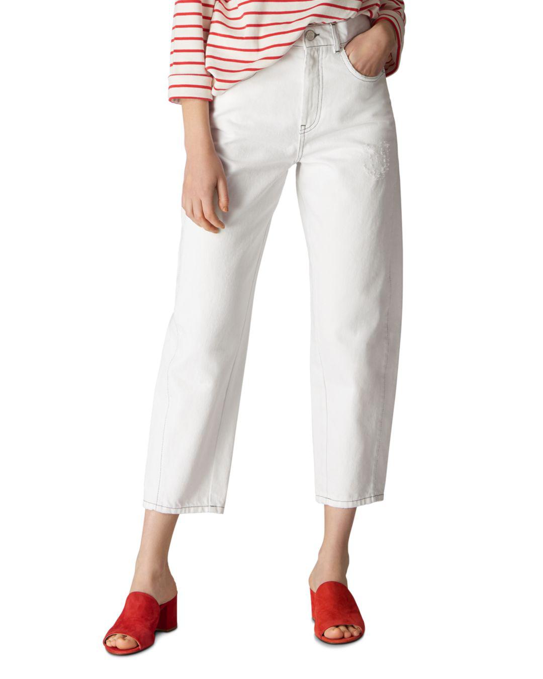 whistles high waist barrel leg jeans