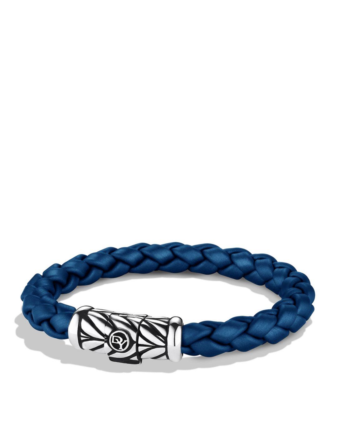 David Yurman Chevron Bracelet in Silver/Blue (Blue) for Men Lyst