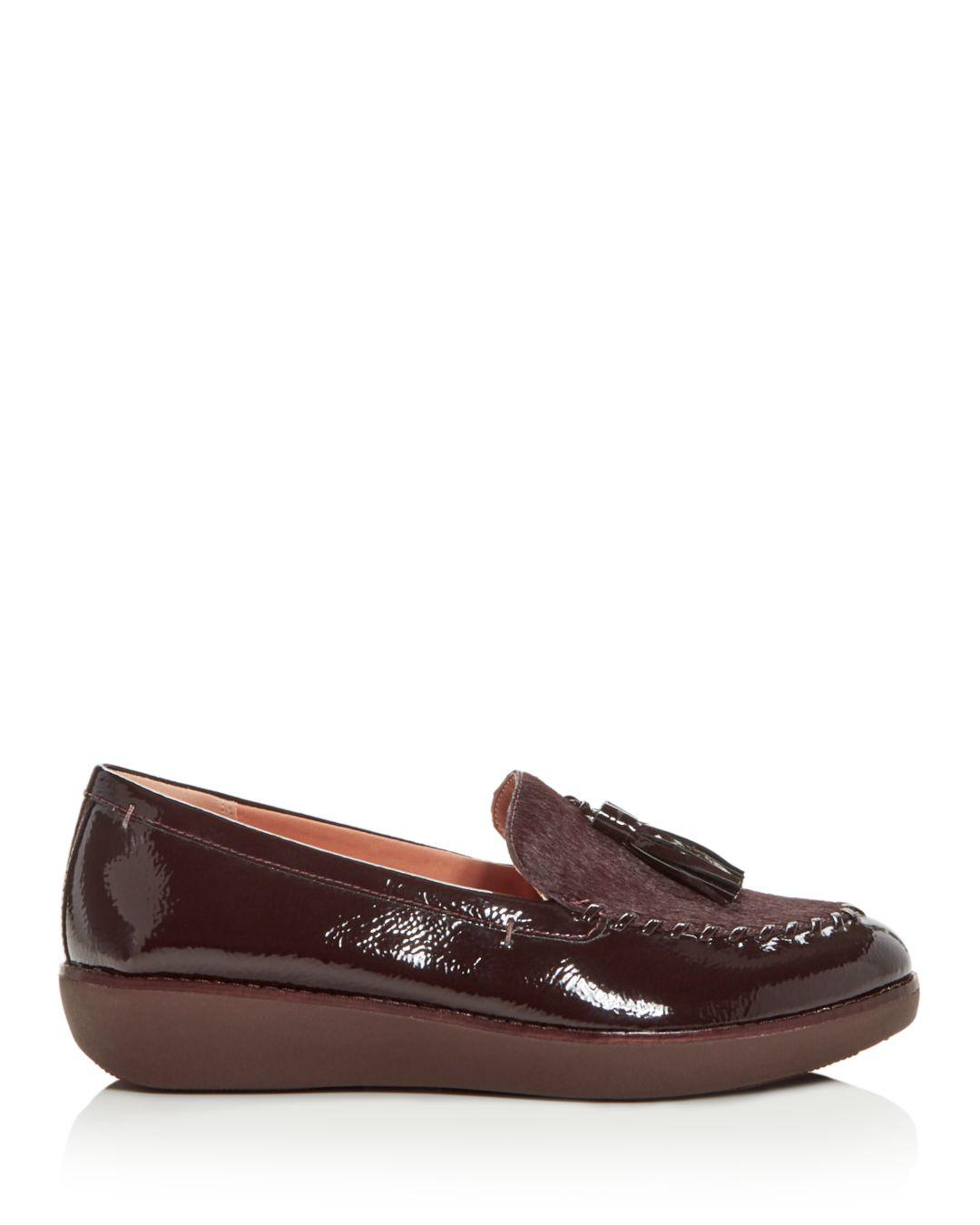 petrina patent moccasin loafers
