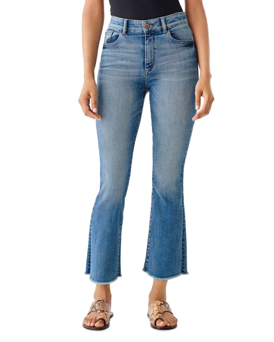 DL1961 Bridget High - Rise Cropped Bootcut Jeans In Hanover in Blue | Lyst