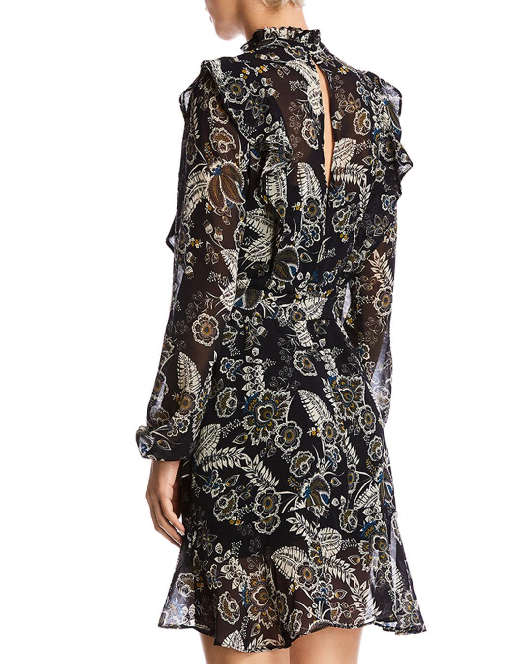 Bailey 44 Synthetic Viola Ruffled Floral Dress in Black Lyst
