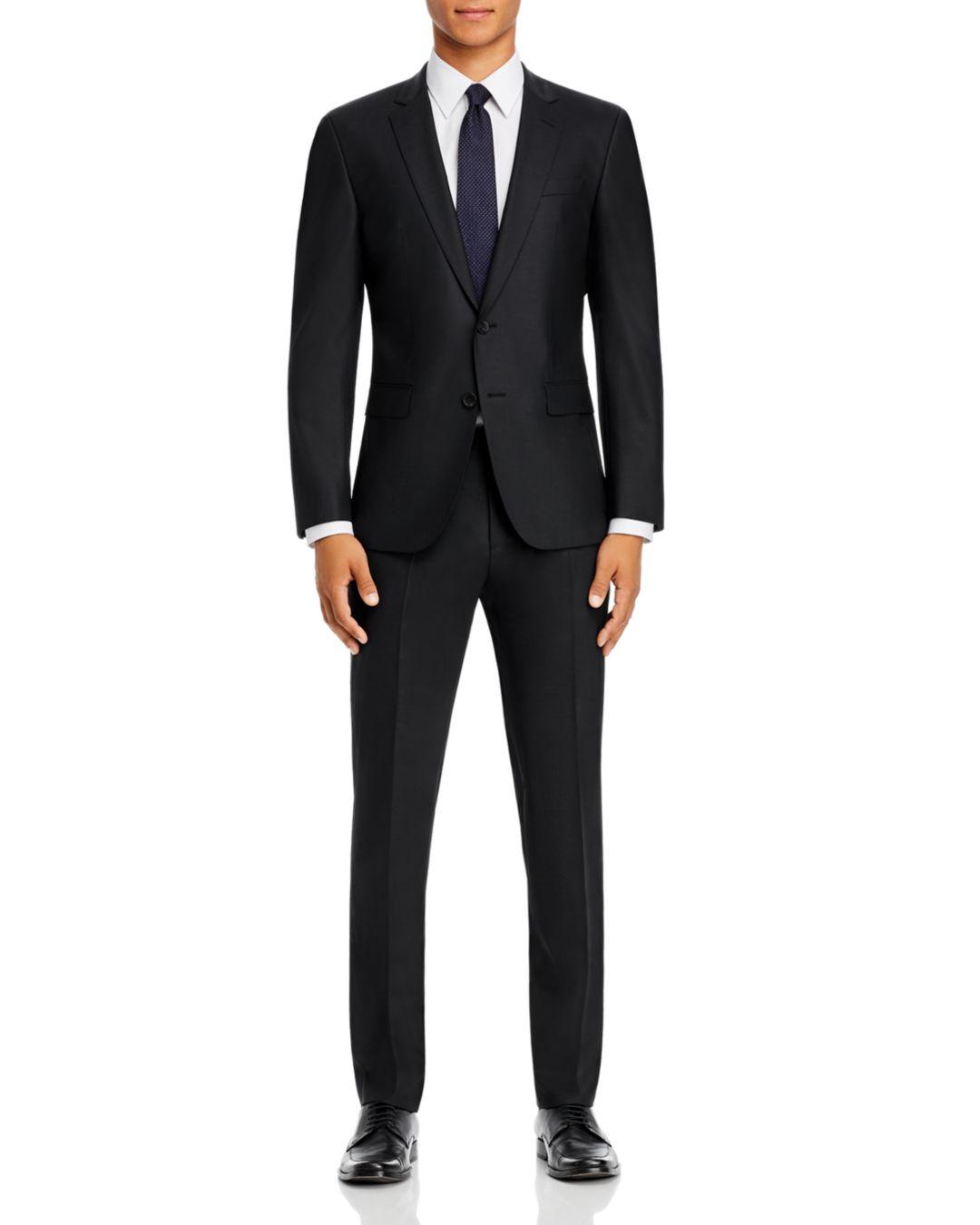 BOSS by Hugo Boss Huge/genius Slim Fit Wool Suit in Black for Men Lyst