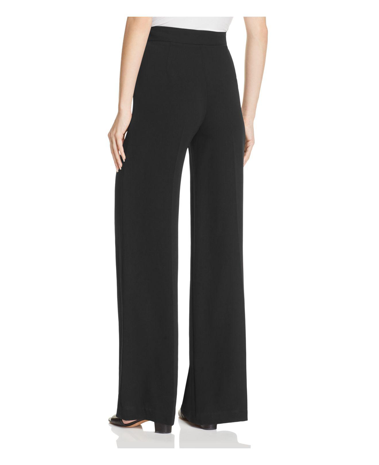 Theory Synthetic Terena High-waist Crepe Pants in Black - Lyst