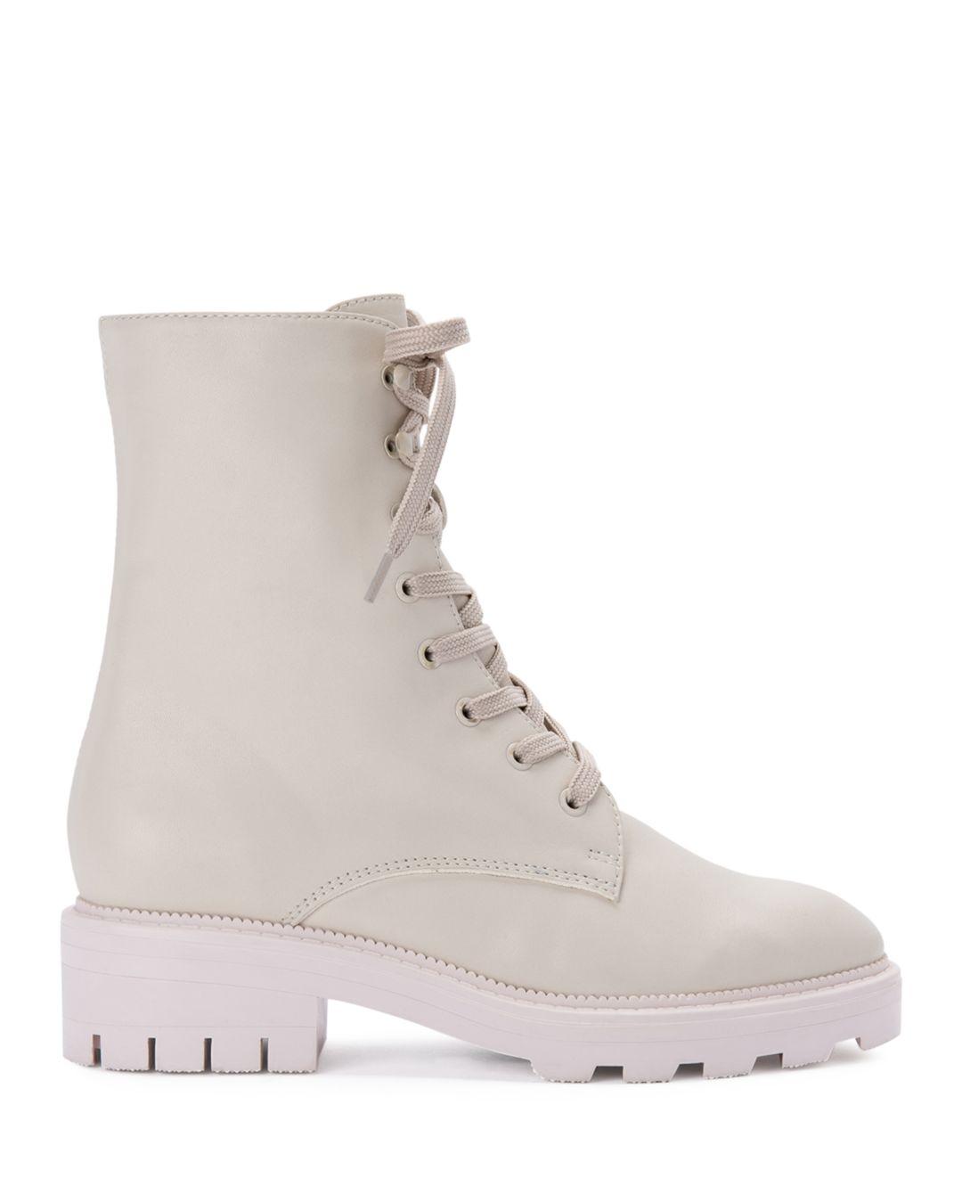 white combat booties