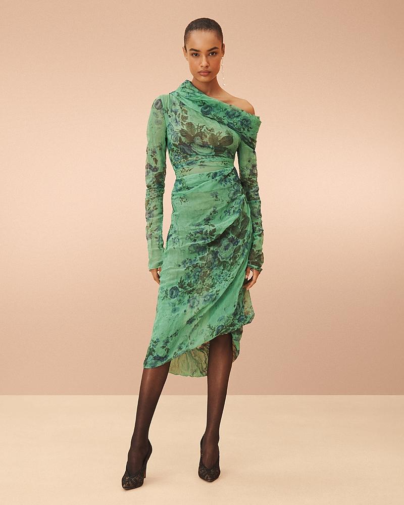 green erdem dress Selene Midi Dress - Green main image 1
