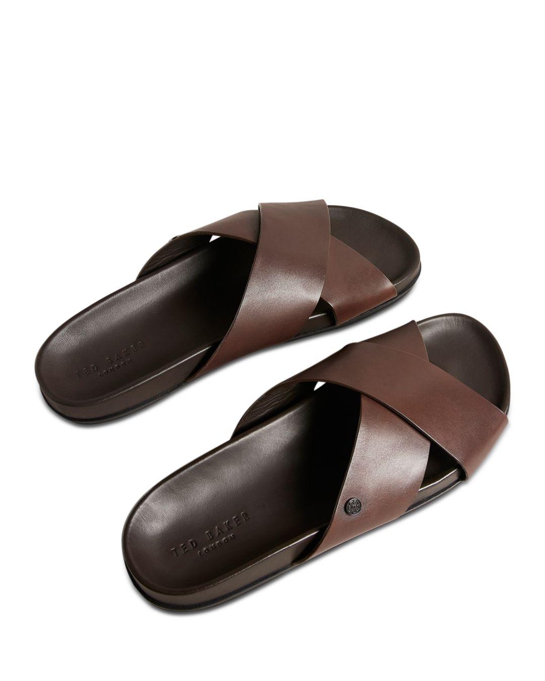 Ted Baker Oscar Leather Sandals in Brown for Men | Lyst
