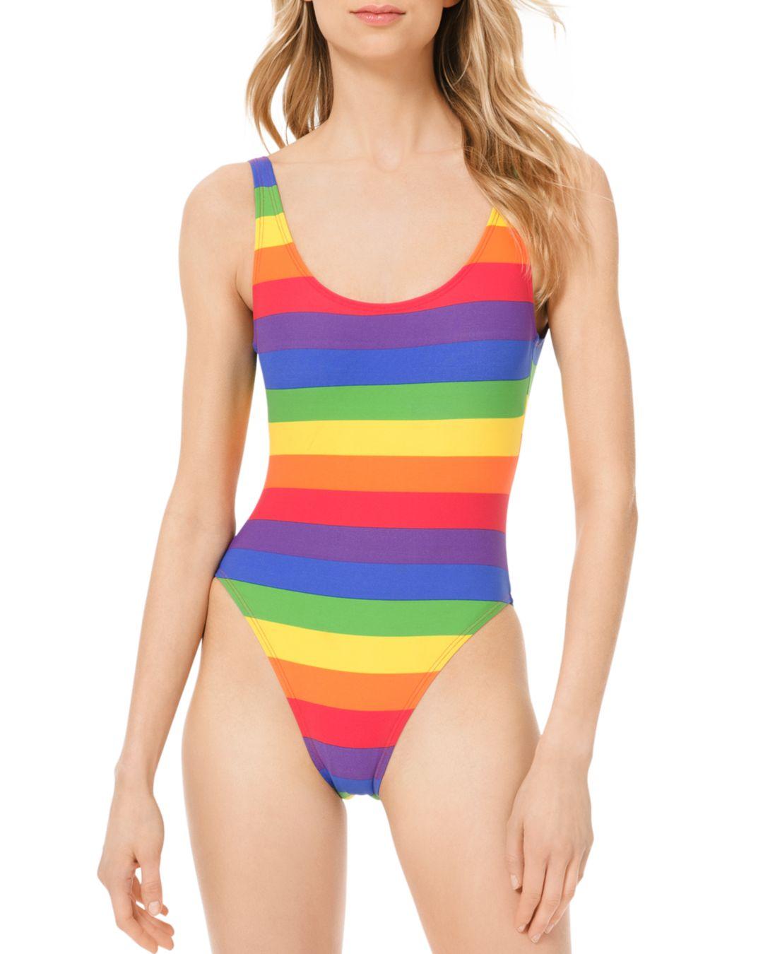 Michael kors rainbow swimsuit Clearance