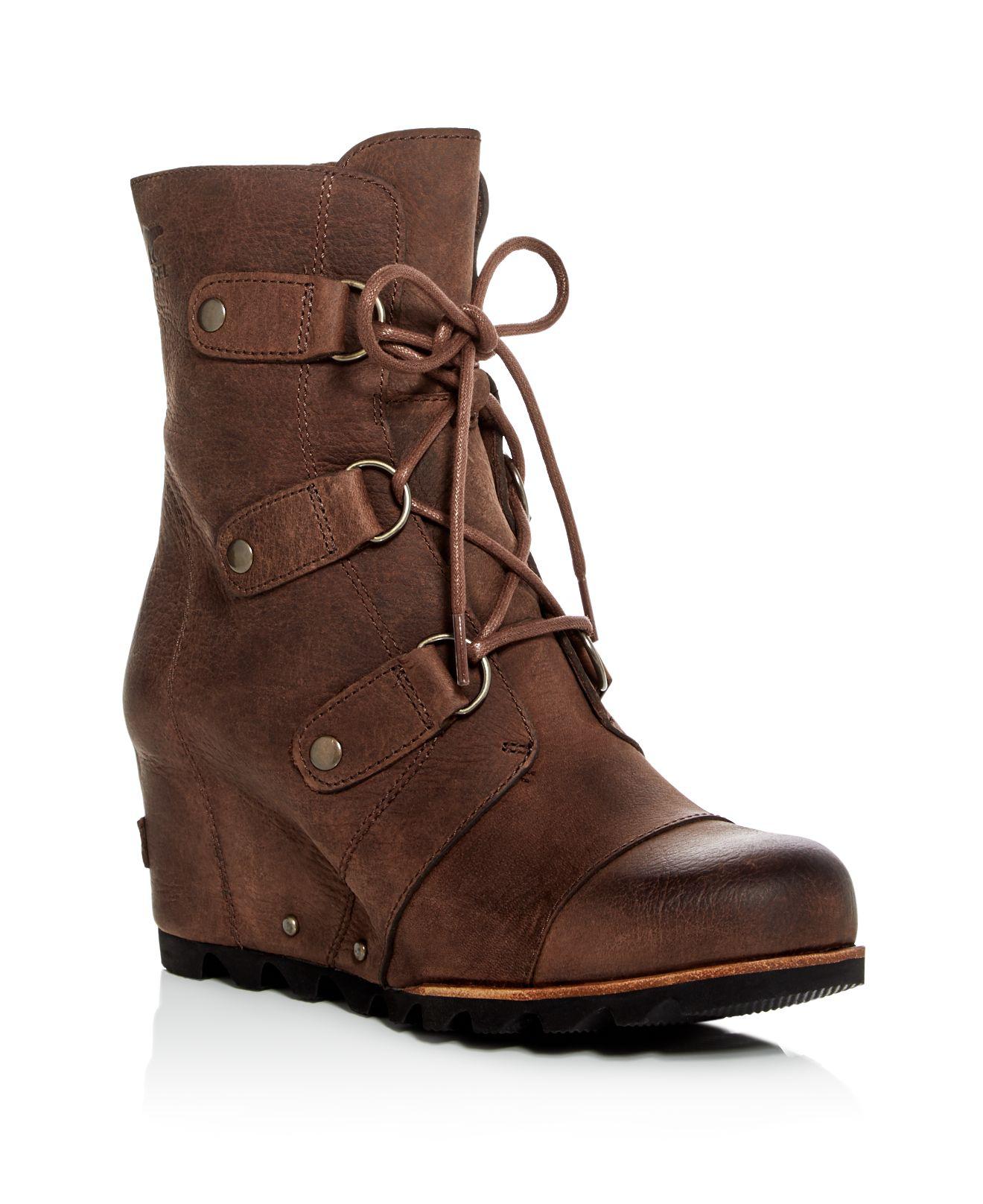 sorel joan of arctic leather wedge boot