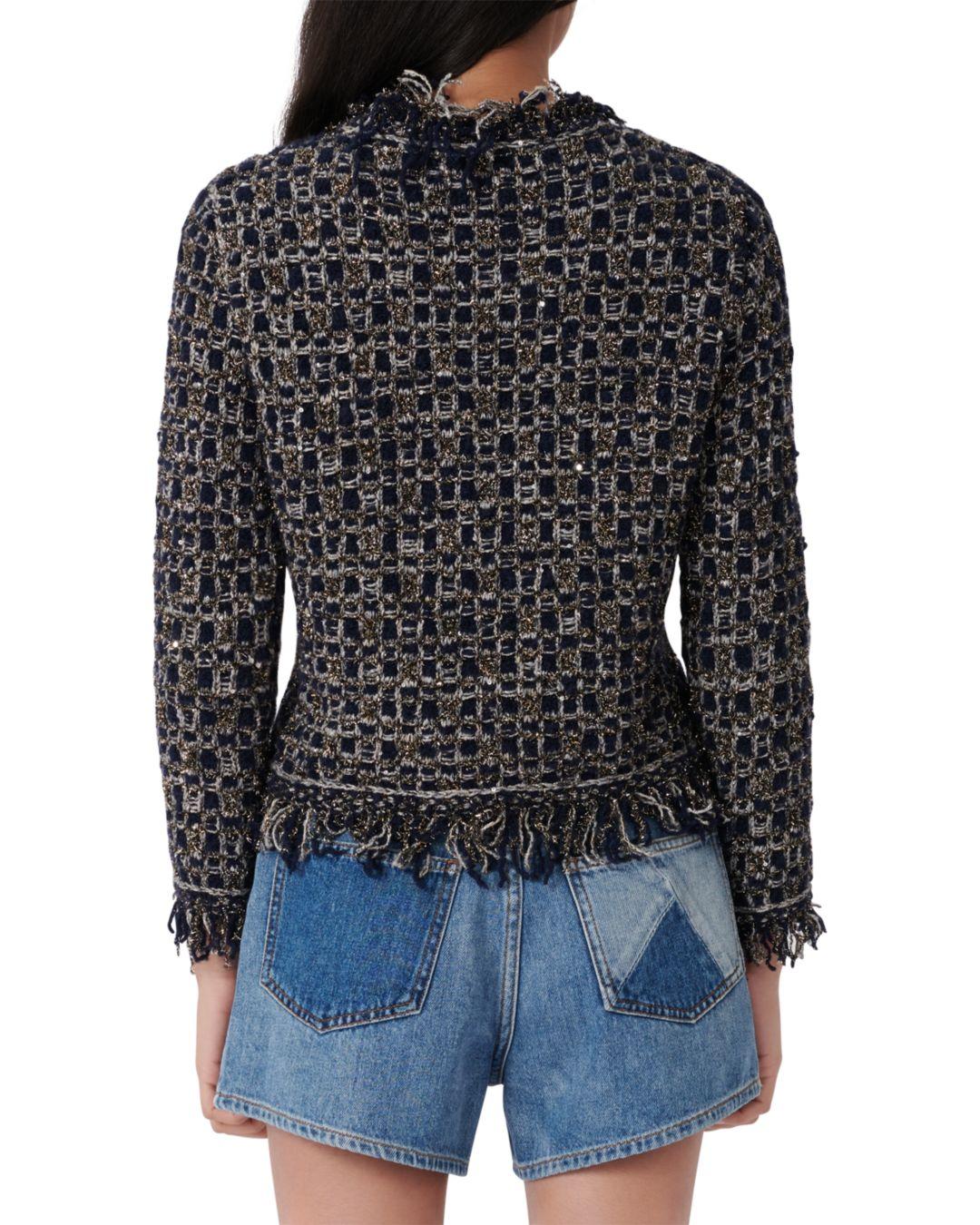 maje knit tweed jacket
