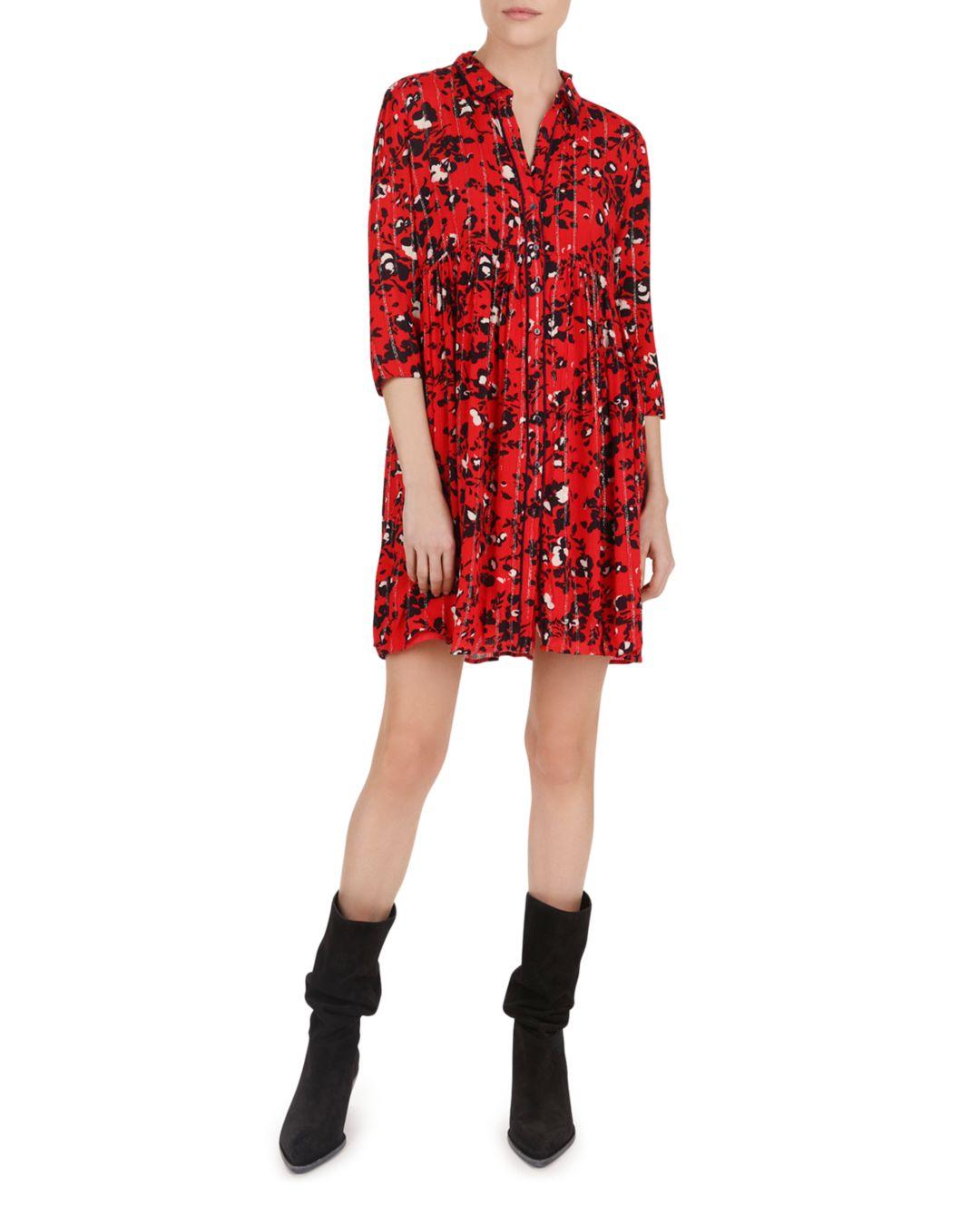 Ba&sh Synthetic Short Dress Erine in Red - Lyst