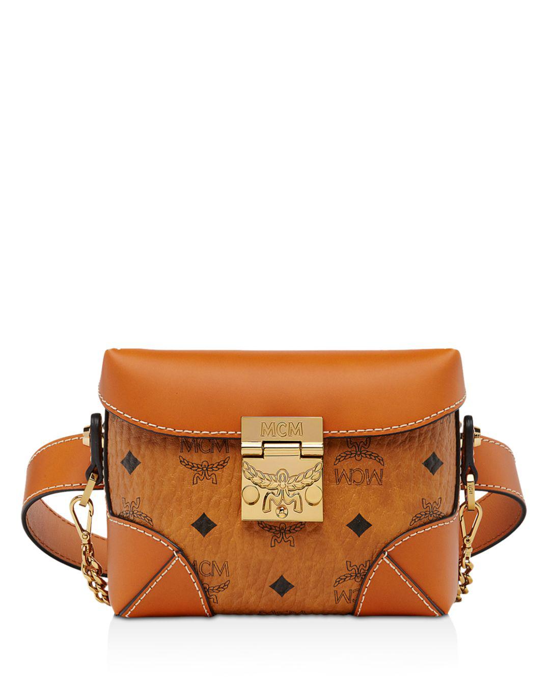 MCM Synthetic Soft Berlin Visetos Belt Bag Small Cognac | Lyst