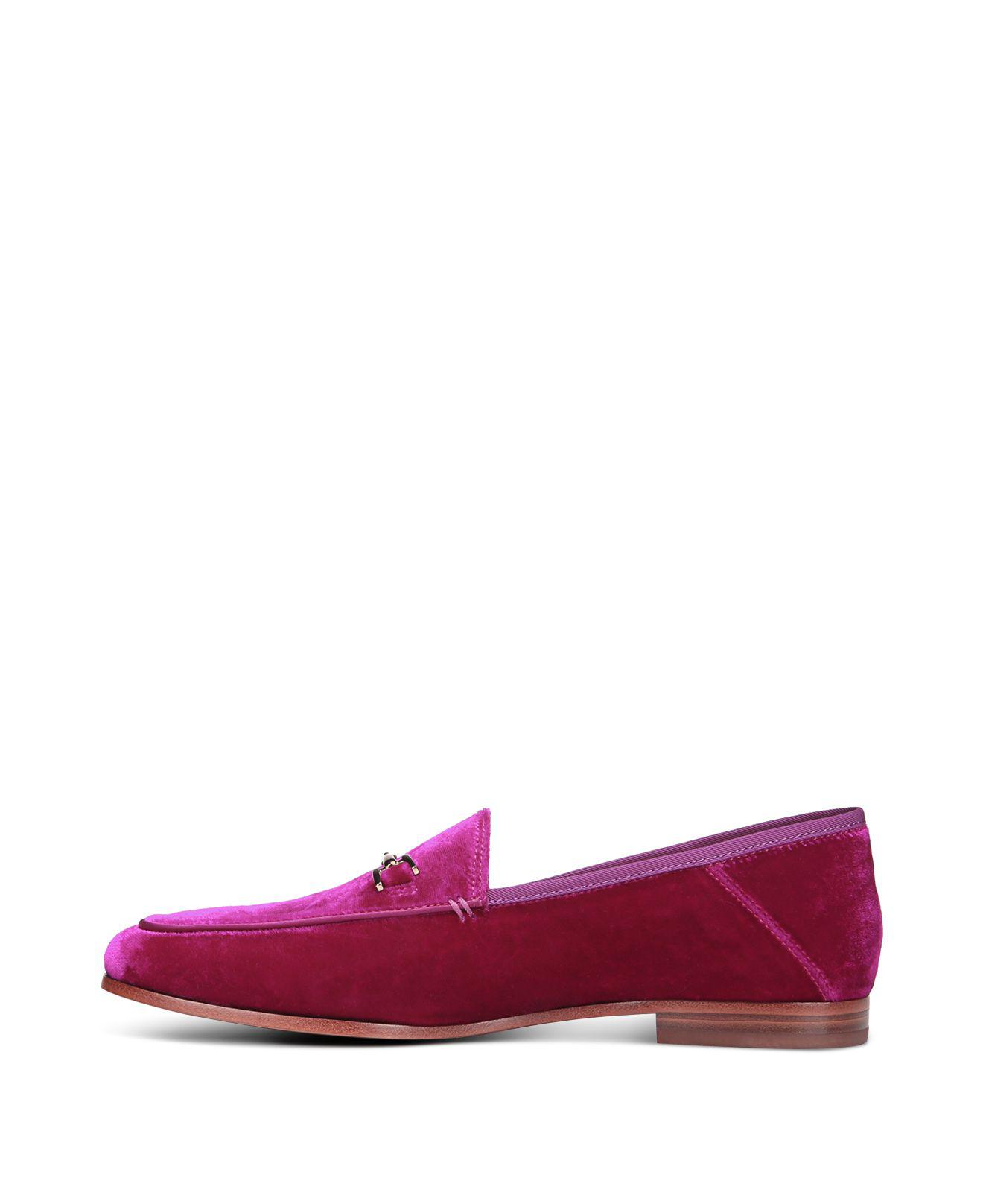 Sam Edelman Women's Loraine Velvet Loafers in Neon Pink (Pink) - Lyst