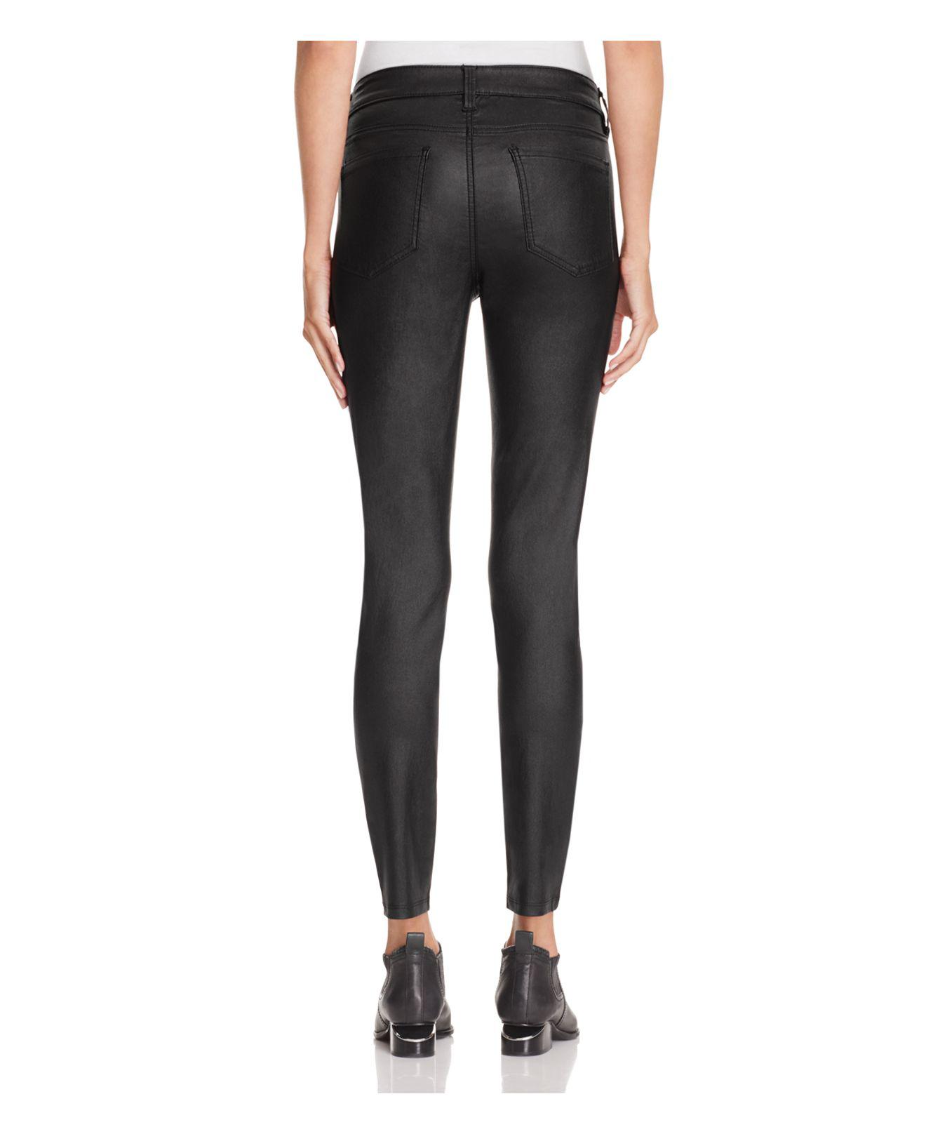 5 pocket faux leather pants